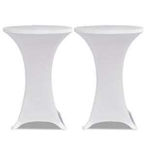 Standing Table Cover Ø 60cm White Stretch 2 pcs