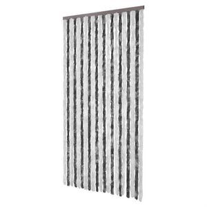 vidaXL Insect Curtain Grey and White 100x220 cm Chenille