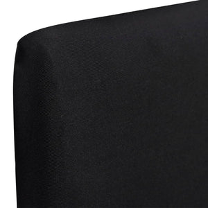 6 pcs Black Straight Stretchable Chair Cover