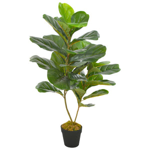 vidaXL Artificial Plant Fiddle Leaves with Pot Green 90 cm