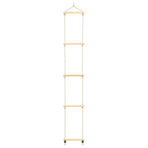 vidaXL Kid's Rope Ladder Solid Wood and PE 30x168 cm