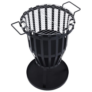 COMPETITION ENTRY ONLY £0.99p - WIN this "Garden Fire Pit Basket with BBQ Grill Steel 47.5 cm" FREE DELIVERY