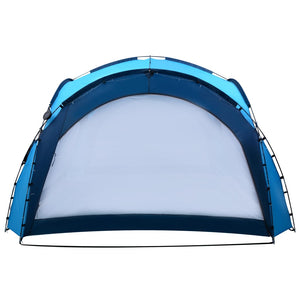 vidaXL Party Tent with LED and 4 Sidewalls 3.6x3.6x2.3 m Blue