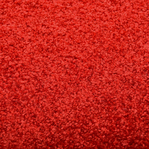 vidaXL Doormat Washable Red 90x120 cm