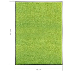 vidaXL Doormat Washable Green 90x120 cm