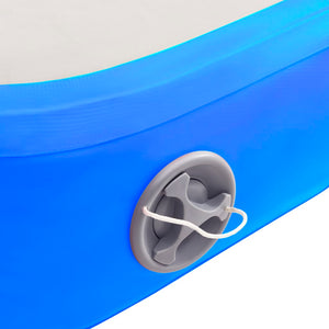 vidaXL Inflatable Gymnastics Mat with Pump 500x100x20 cm PVC Blue