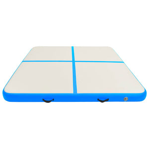 vidaXL Inflatable Gymnastics Mat with Pump 200x200x10 cm PVC Blue