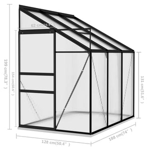vidaXL Greenhouse Anthracite Aluminium 3.97 m³