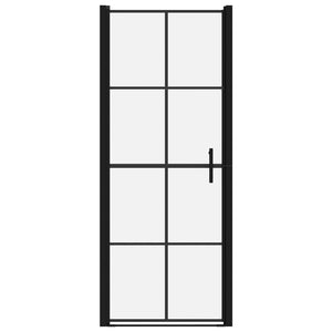 vidaXL Shower Doors Tempered Glass 81x195 cm Black
