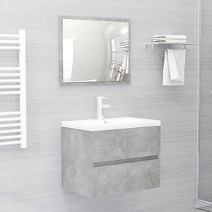vidaXL Sink Cabinet Concrete Grey 60x38.5x45 cm Engineered Wood
