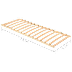 vidaXL Slatted Bed Base with 13 Slats 70x200 cm