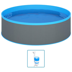 vidaXL Splasher Pool with Hanging Skimmer and Pump 350x90 cm Grey BEST PRICE ON WEB RIGHT NOW!