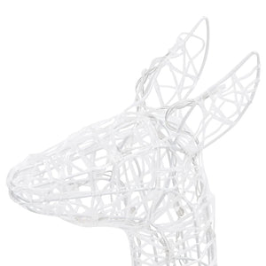 vidaXL Acrylic Reindeer Family Christmas Decoration 300 LED Warm White