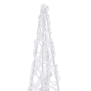 vidaXL Acrylic Decorative LED Light Cone Set Cold White 30/45/60cm