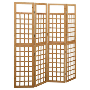 vidaXL 4-Panel Room Divider/Trellis Solid Fir Wood 161x180 cm
