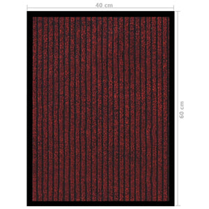 vidaXL Doormat  Striped Red 40x60 cm