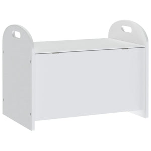 vidaXL Children Storage Bench White 62x40x46.5 cm MDF