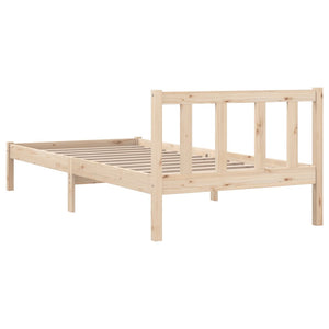 vidaXL Bed Frame Solid Pinewood 90x190 cm 3FT Single