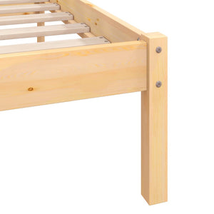 vidaXL Bed Frame Solid Pinewood 150x200 cm 5FT King Size