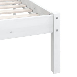 vidaXL Bed Frame White Solid Pinewood 180x200 cm 6FT Super King UK