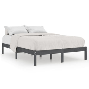 vidaXL Bed Frame Grey Solid Pinewood 180x200 cm 6FT Super King UK