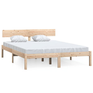 vidaXL Bed Frame Solid Wood Pine 120x200 cm Small Double