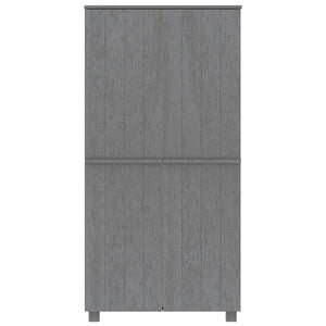 vidaXL Wardrobe HAMAR Dark Grey 89x50x180 cm Solid Wood Pine
