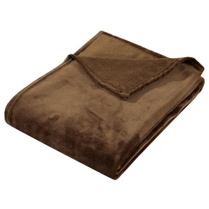 vidaXL Blanket Cocoa Brown 200x240 cm Polyester