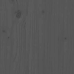 vidaXL Bed Frame Grey Solid Wood Pine 135x190 cm 4FT6 Double