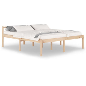 vidaXL Bed Frame Solid Wood Pine 180x200cm 6FT Super King