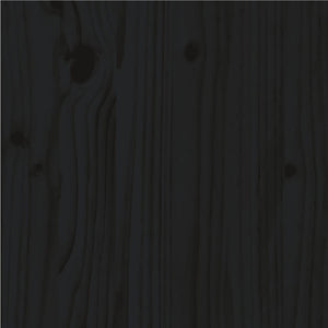 vidaXL Bed Frame Black Solid Wood 160x200 cm 5FT King Size
