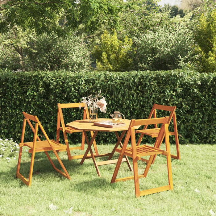 vidaXL Folding Garden Chairs 4 pcs Solid Wood Acacia