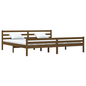 vidaXL Bed Frame Honey Brown Solid Wood 180x200 cm 6FT Super King
