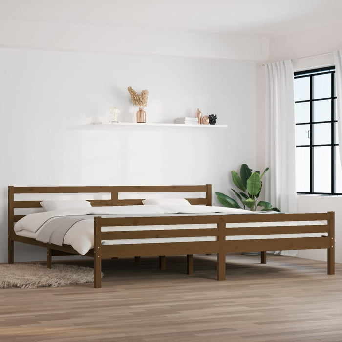 vidaXL Bed Frame Honey Brown Solid Wood 180x200 cm 6FT Super King