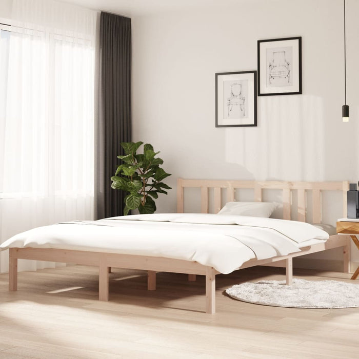 vidaXL Bed Frame Solid Wood 150x200 cm 5FT King Size