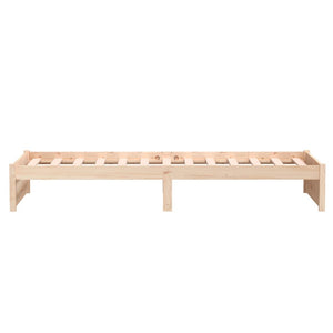 vidaXL Bed Frame Solid Wood 75x190 cm 2FT6 Small Single