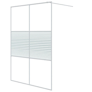vidaXL Walk-in Shower Wall White 140x195 cm Clear ESG Glass