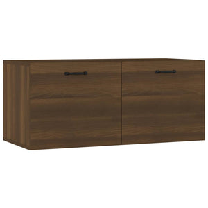 vidaXL Wall Cabinet Brown Oak 80x35x36,5 cm Engineered Wood