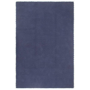 vidaXL Rug Rectangular Navy Blue 200x300 cm Cotton