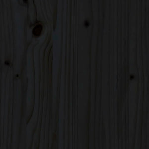 vidaXL Bed Frame Black 150x200 cm Solid Wood Pine 5FT King Size