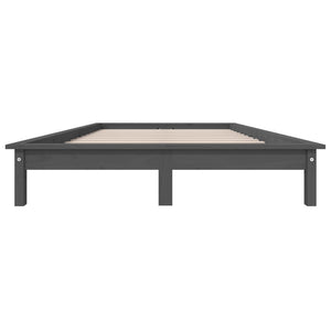 vidaXL Bed Frame Grey 180x200 cm Solid Wood Pine 6FT Super King