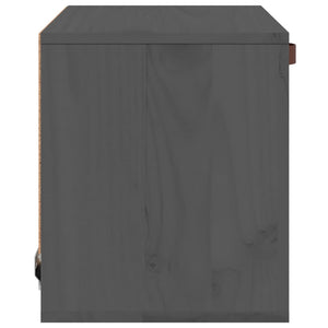 vidaXL Wall Cabinet Grey 40x30x35 cm Solid Wood Pine