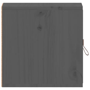 vidaXL Wall Cabinets 2 pcs Grey 31.5x30x30 cm Solid Wood Pine