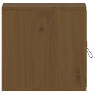 vidaXL Wall Cabinet Honey Brown 31.5x30x30 cm Solid Wood Pine