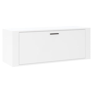 vidaXL Wall Shoe Cabinet White 100x35x38 cm Engineered Wood