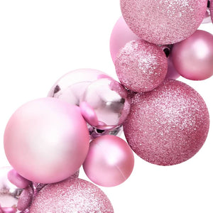 vidaXL Christmas Balls Garland Pink 175 cm Polystyrene