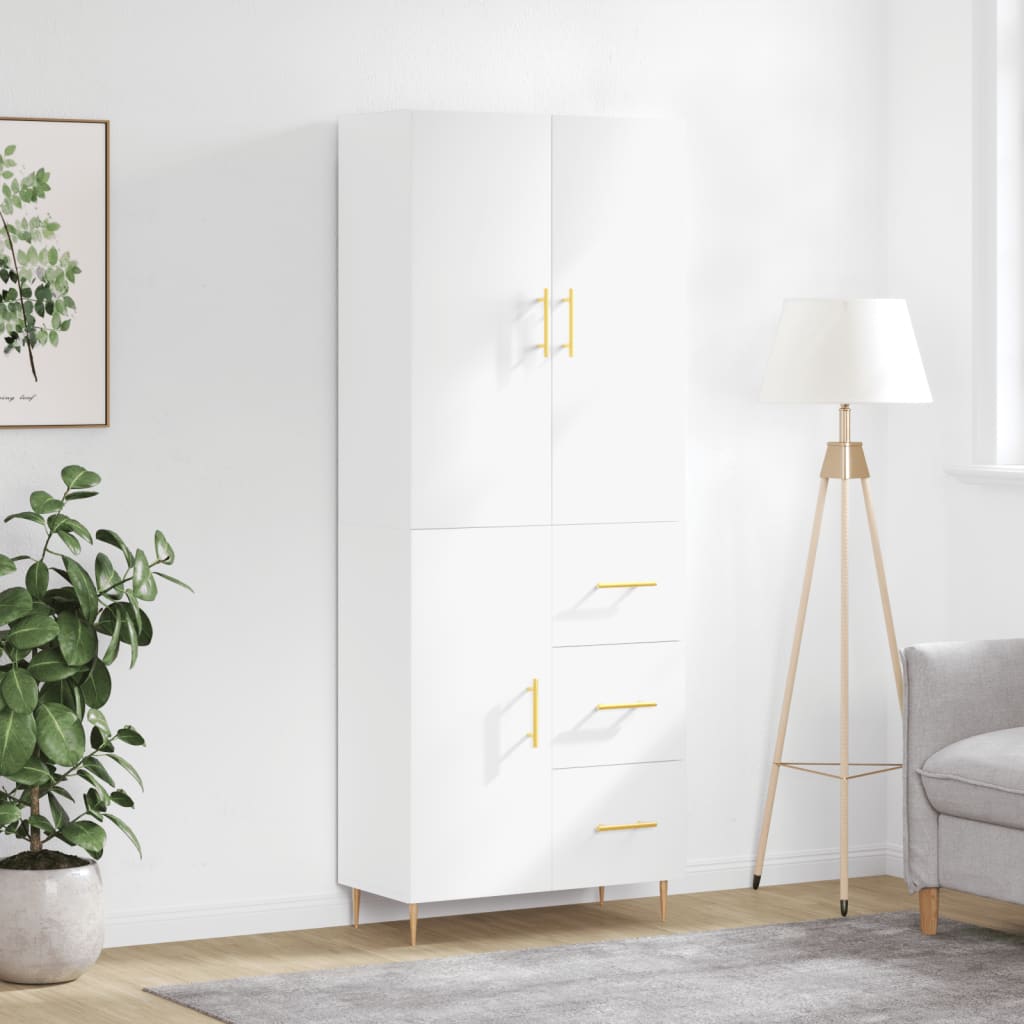 vidaXL Highboard White 69.5x34x180 cm Engineered Wood