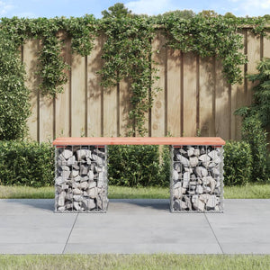 vidaXL Garden Bench Gabion Design 103x31x42 cm Solid Wood Douglas