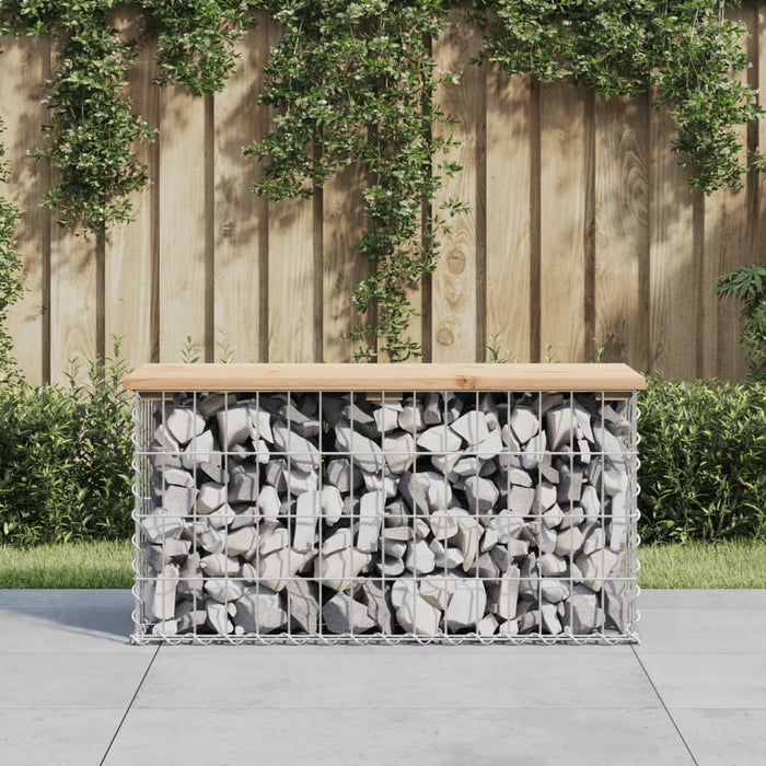 vidaXL Garden Bench Gabion Design 83x31.5x42 cm Solid Wood Pine