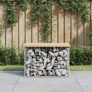 vidaXL Garden Bench Gabion Design 63x44x42 cm Solid Wood Pine